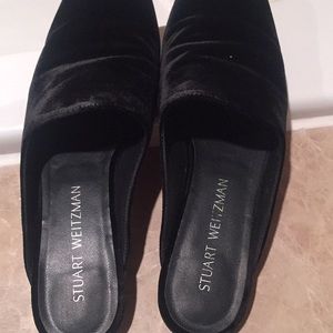 Stuart Weitzman Black velvet loafers size 7.5